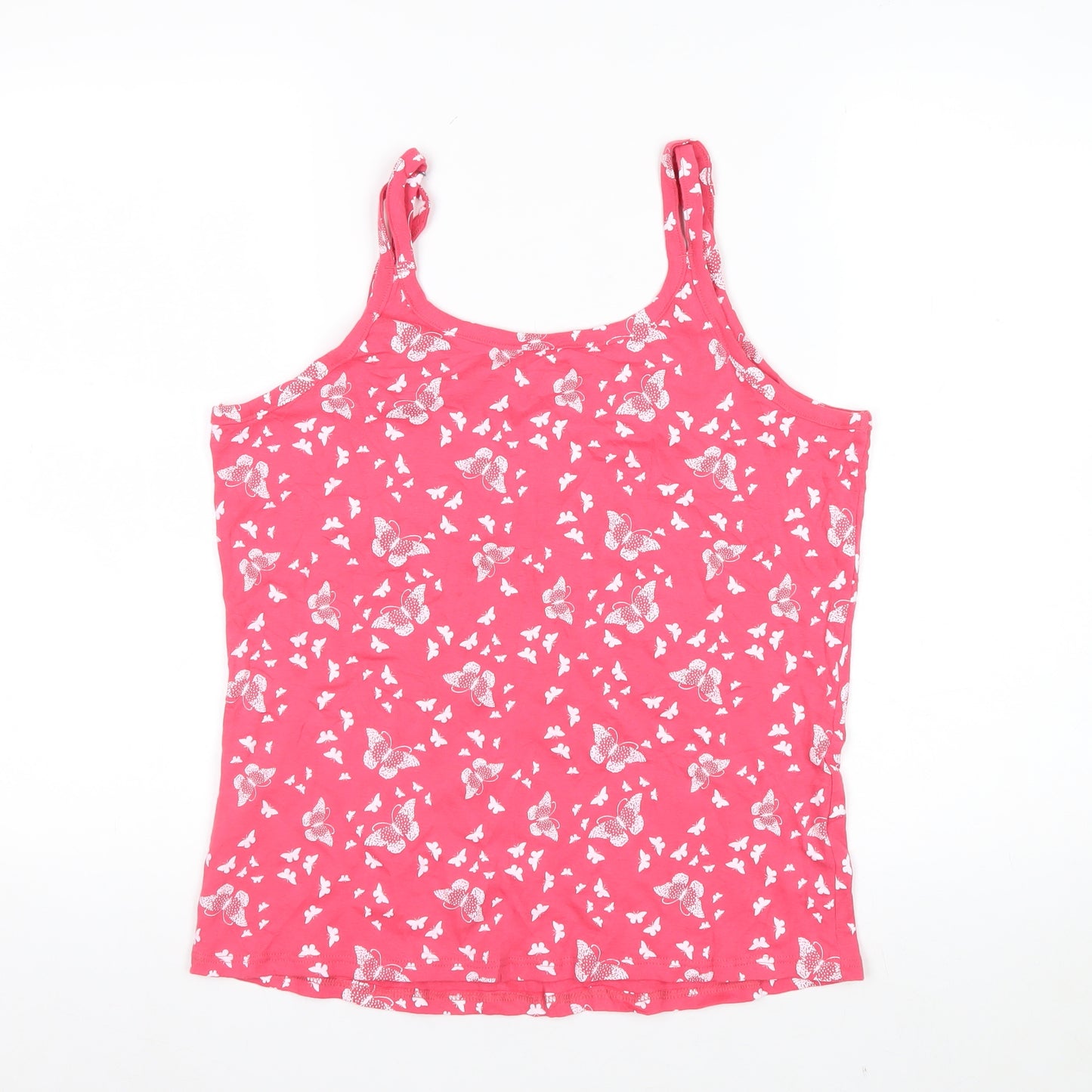 BHS Women’s Pink Butterfly Camisole Tank Top Size 16 Cotton