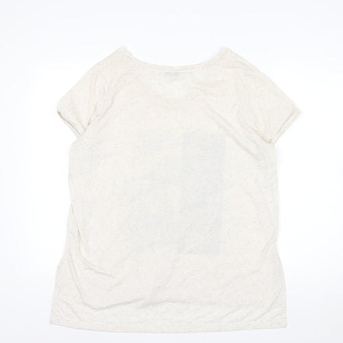 Next Women’s Beige Floral Botanical V-Neck T-Shirt Size 18