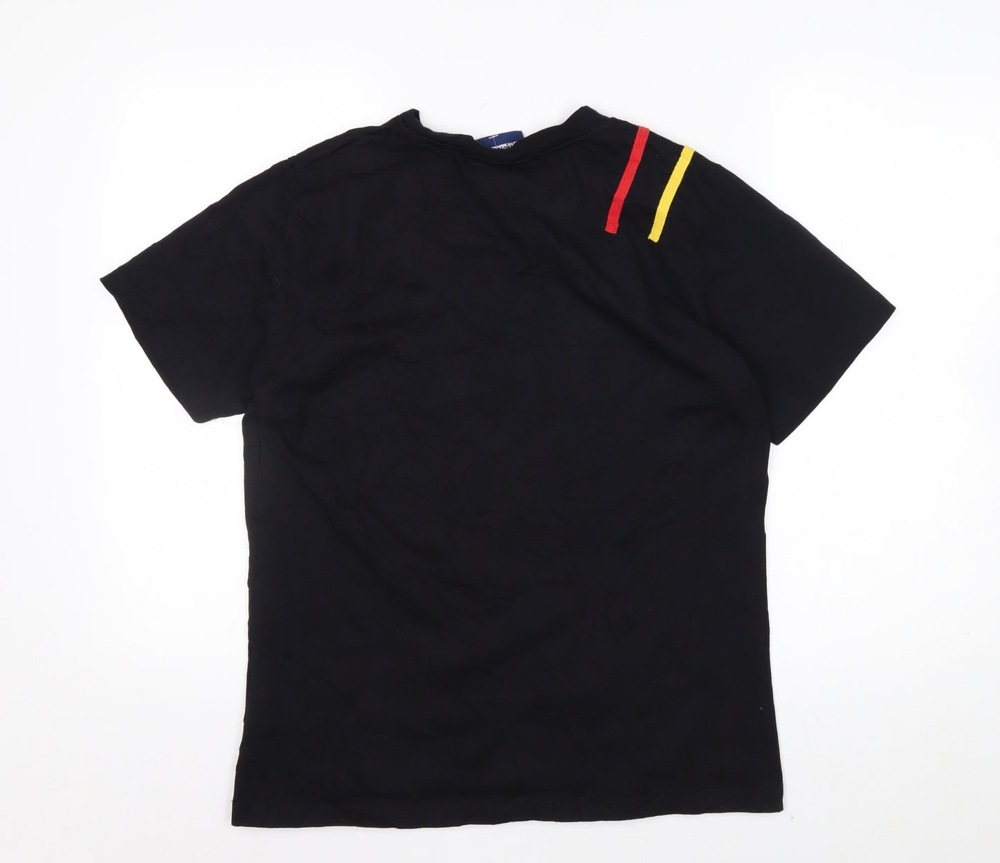 Football Factory Men's Black L Cotton Sports T-Shirt