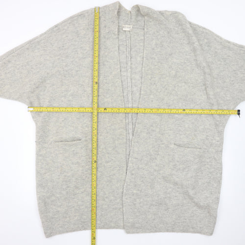 Marks and Spencer Women Grey Wool Cashmere Short Sleeve Cardigan M