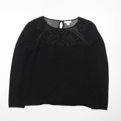 Monsoon Women’s Black Knit Pullover Jumper Size 12