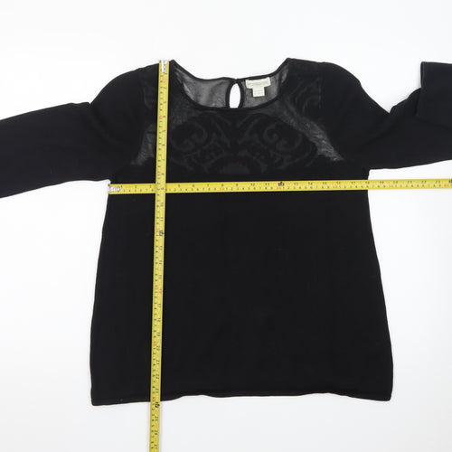 Monsoon Women’s Black Knit Pullover Jumper Size 12