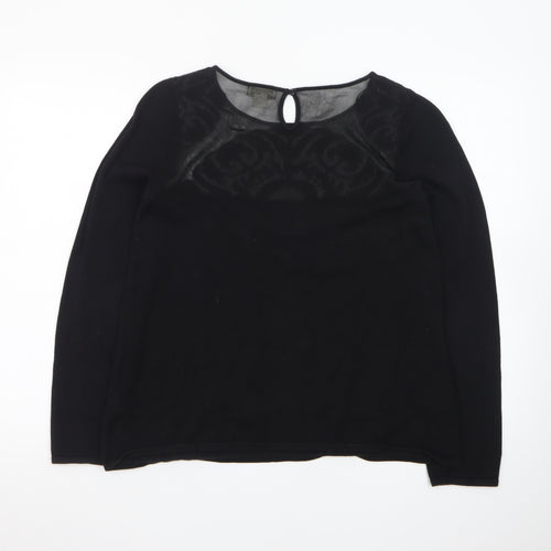 Monsoon Women’s Black Knit Pullover Jumper Size 12