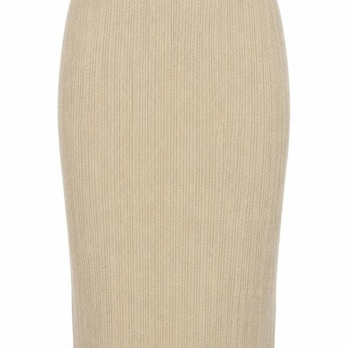 Marks and Spencer Women Beige Wool Knit Pencil Skirt Size 14