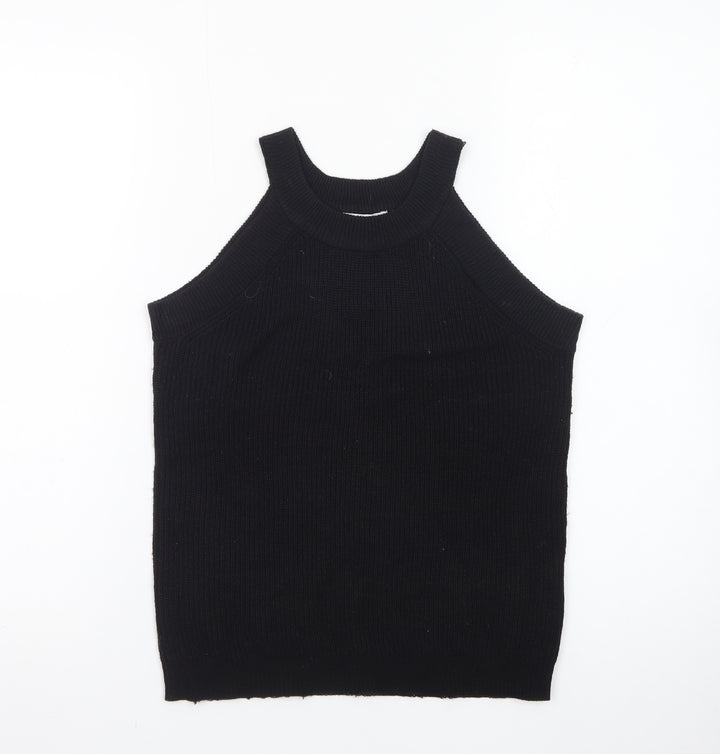 Brave Soul Women’s Black Halter Knit Tank Top Size M