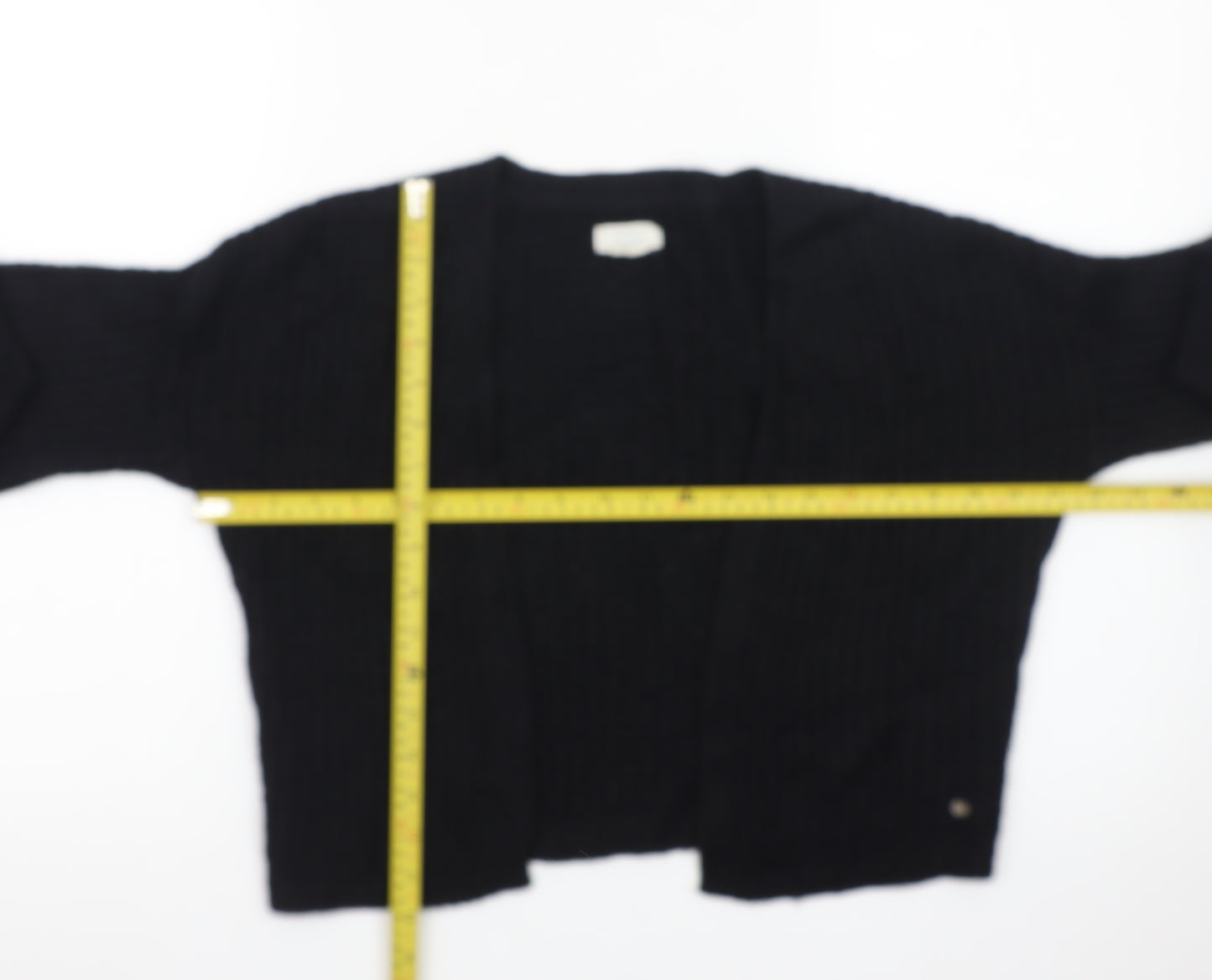Fat Face Women's Black Chunky Knit Cardigan UK 6