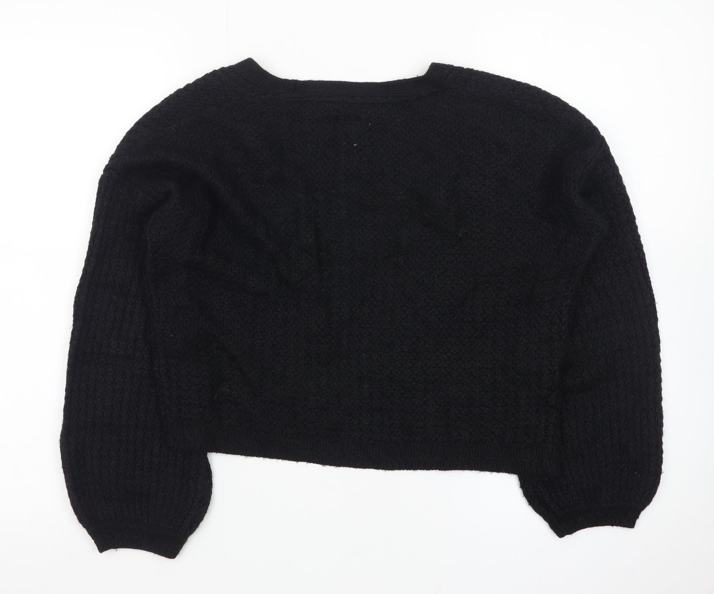 Fat Face Women's Black Chunky Knit Cardigan UK 6