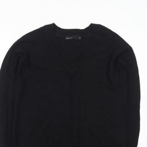 Karen Millen Women's Black XS V-Neck Knit Pullover Jumper