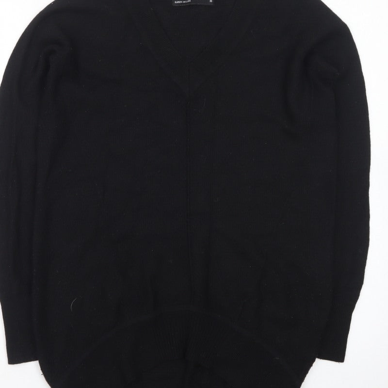 Karen Millen Women's Black XS V-Neck Knit Pullover Jumper