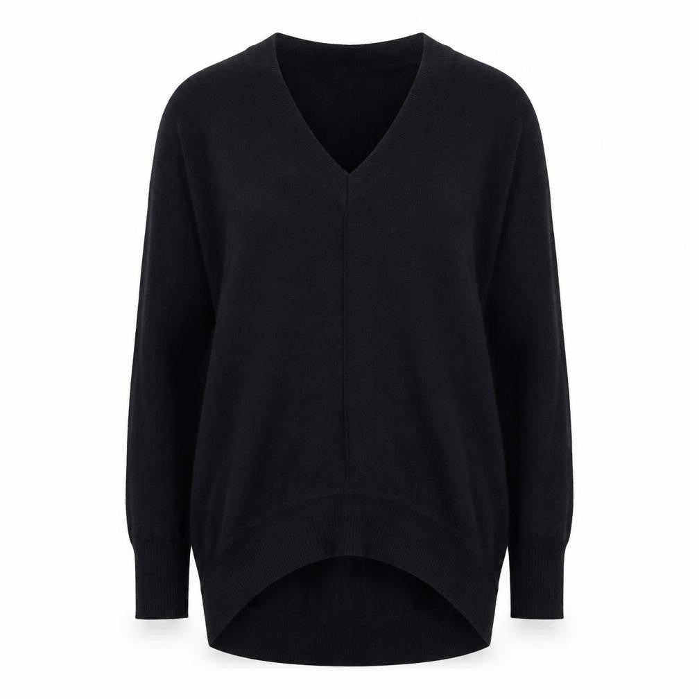 Karen Millen Women's Black XS V-Neck Knit Pullover Jumper