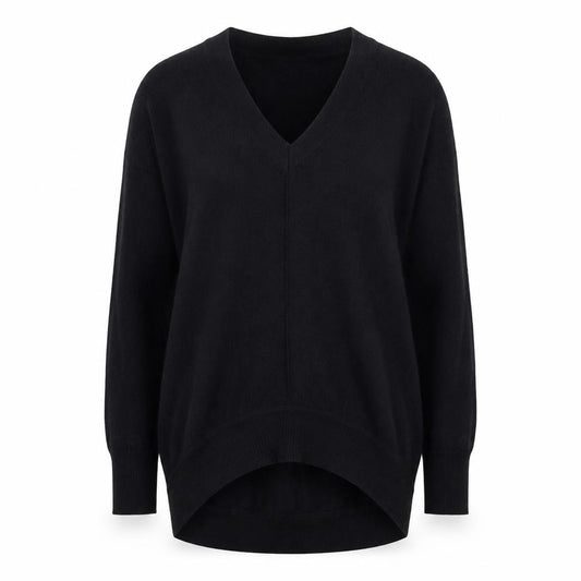 Karen Millen Women's Black XS V-Neck Knit Pullover Jumper
