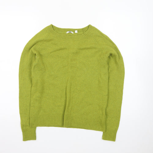 Uniqlo Womens Green Wool Crew Neck Pullover Jumper M