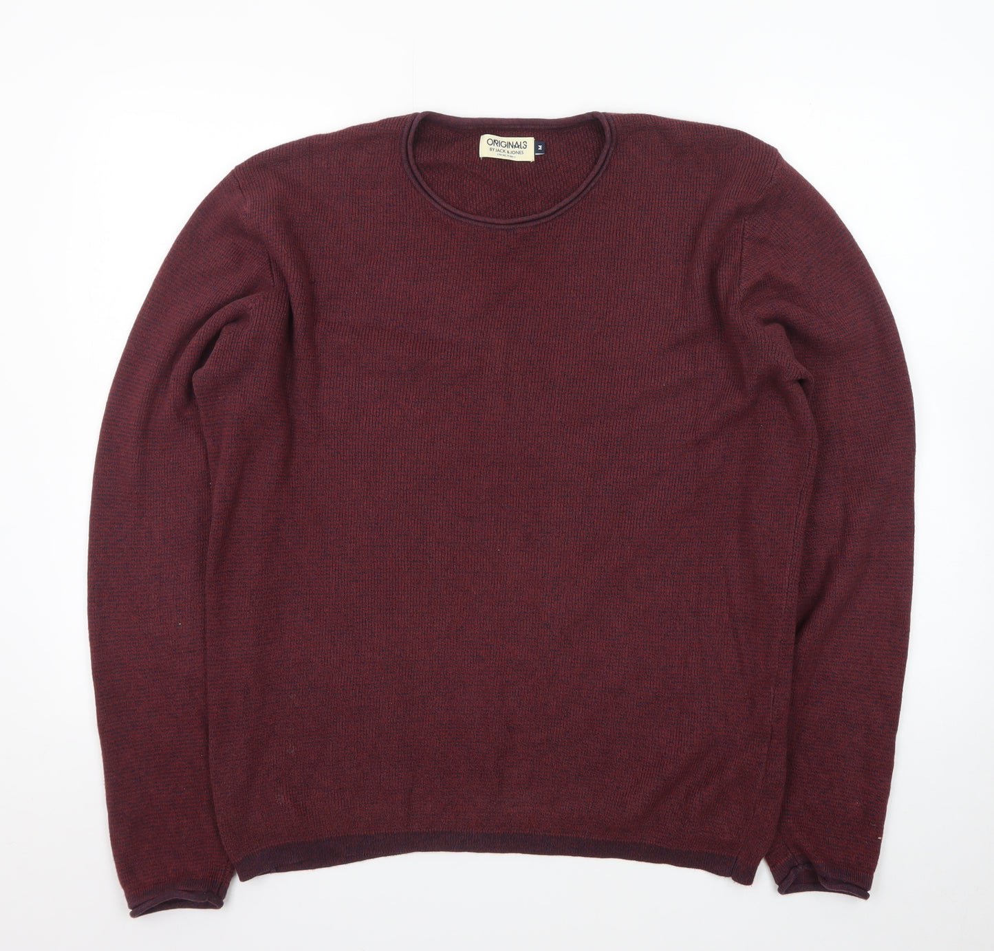 Jack & Jones Men's Red Knit Pullover Jumper Size M