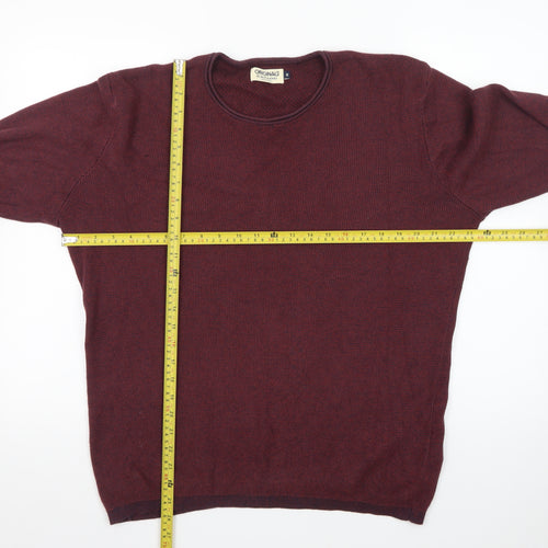 Jack & Jones Men's Red Knit Pullover Jumper Size M