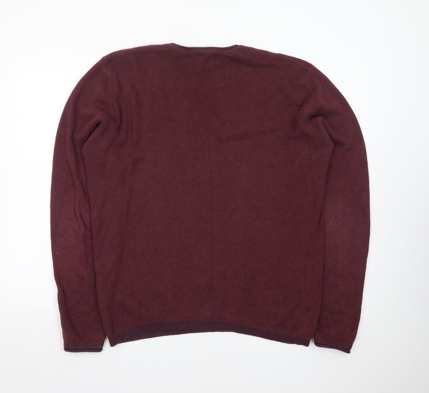 Jack & Jones Men's Red Knit Pullover Jumper Size M