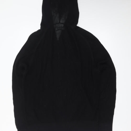 AllSaints Men's Black Full Zip Hooded Cotton Jumper - Size M