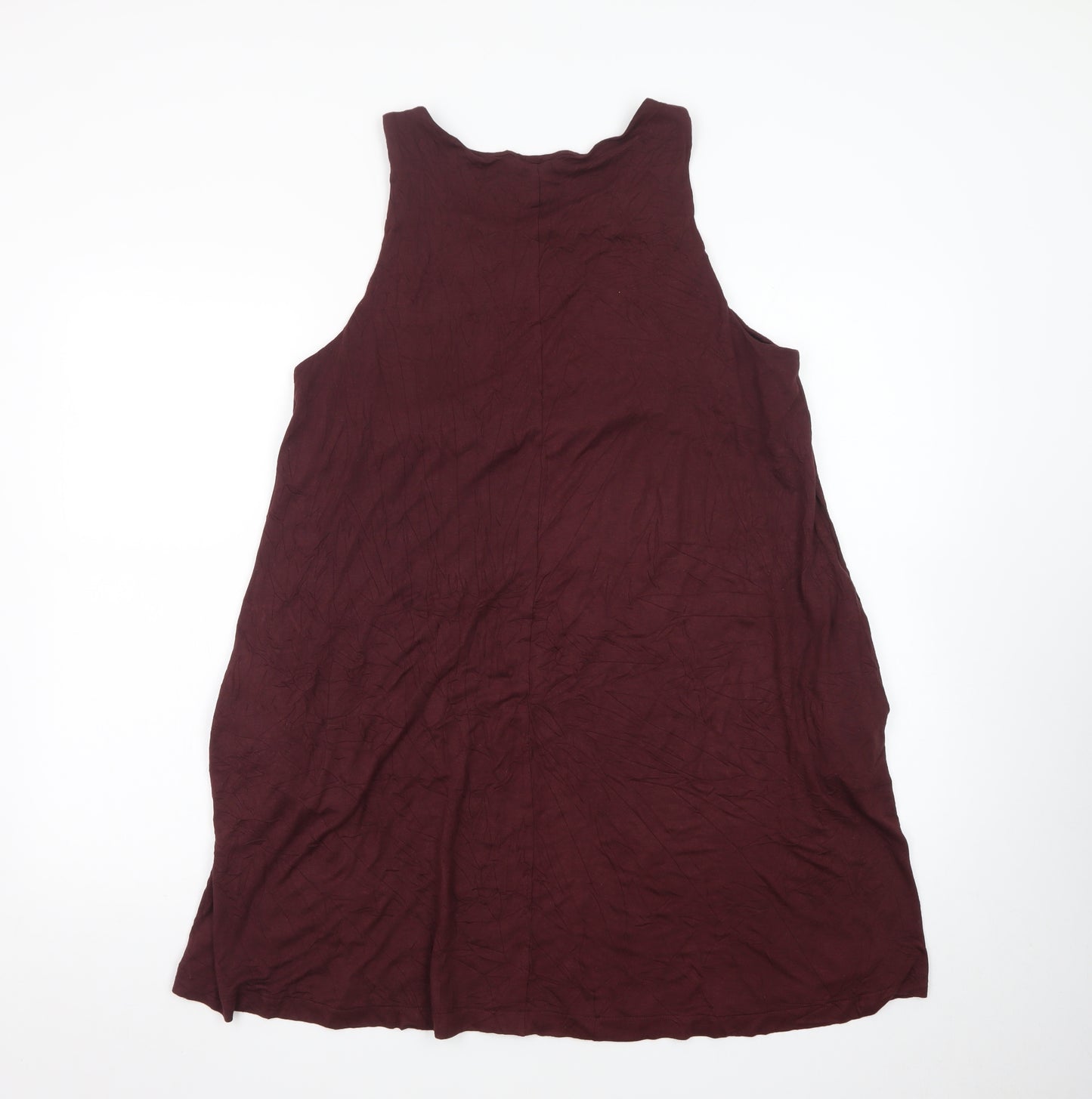 H&M Womens Burgundy Tank Dress M Sleeveless Jersey Casual