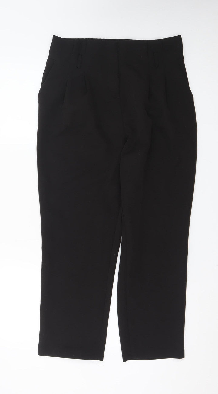 New Look Women Black Tapered Stretch Trousers Size 12