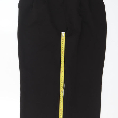 New Look Women Black Tapered Stretch Trousers Size 12