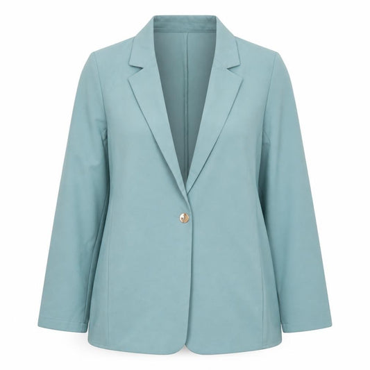 Next Women Blue Single Breasted Blazer Jacket Size 14 Polyester Blend