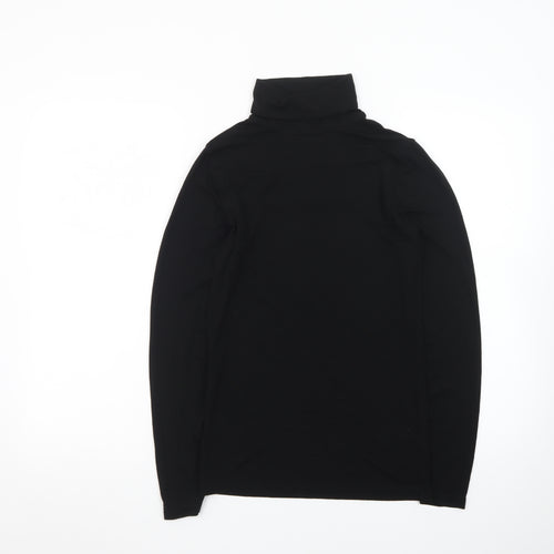 Marks and Spencer Women Black Roll Neck Long Sleeve Heatgen Top Size 14
