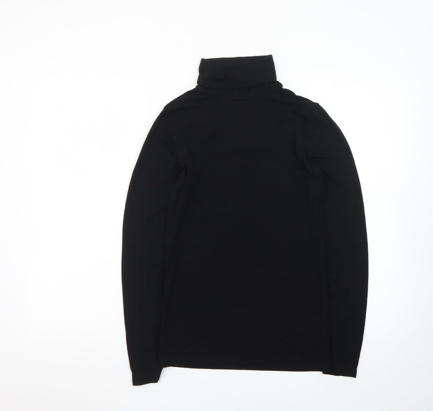 Marks and Spencer Women Black Roll Neck Long Sleeve Heatgen Top Size 14