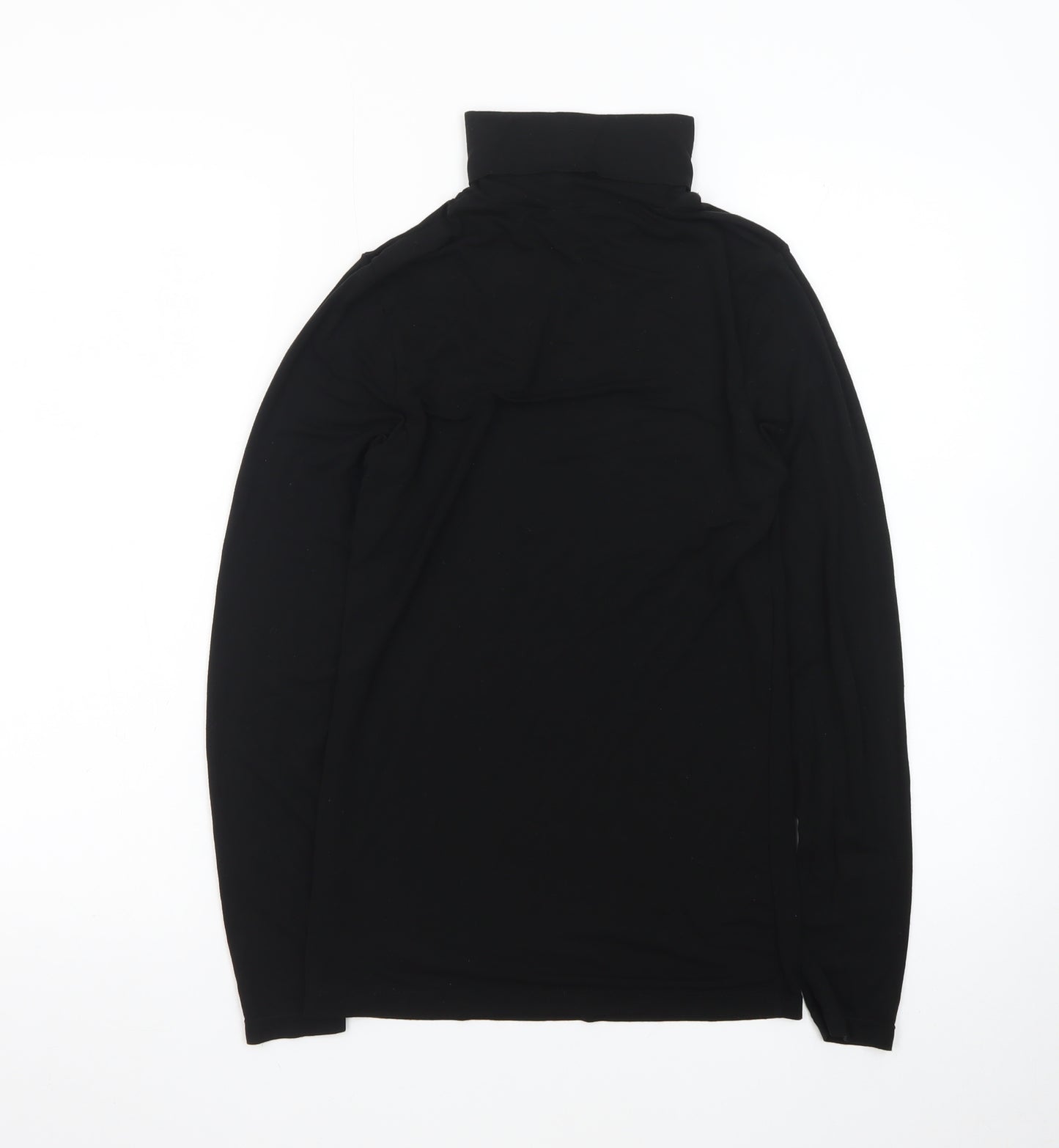 Marks and Spencer Women Black Roll Neck Long Sleeve Heatgen Top Size 14