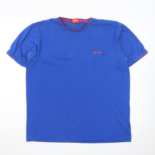Slazenger Men's Blue Short Sleeve Cotton T-Shirt Size M