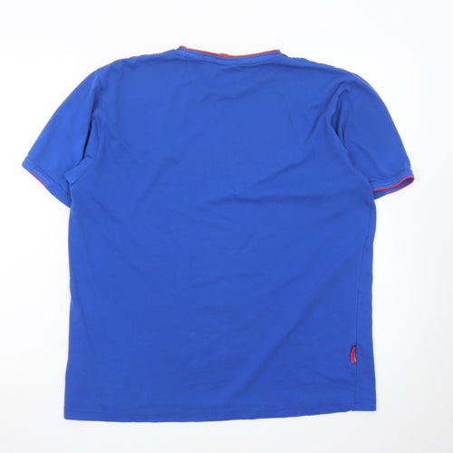 Slazenger Men's Blue Short Sleeve Cotton T-Shirt Size M