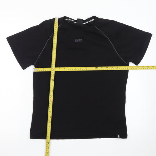 L.F.C. Women's Black Size 6 Short Sleeve Crew Neck T-Shirt