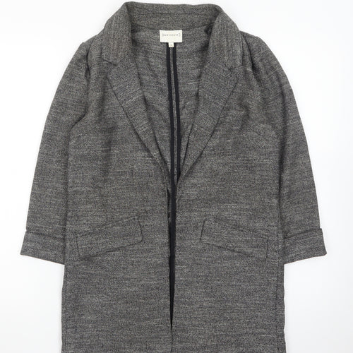 Warehouse Women Grey Longline Knit Cardigan Size 10
