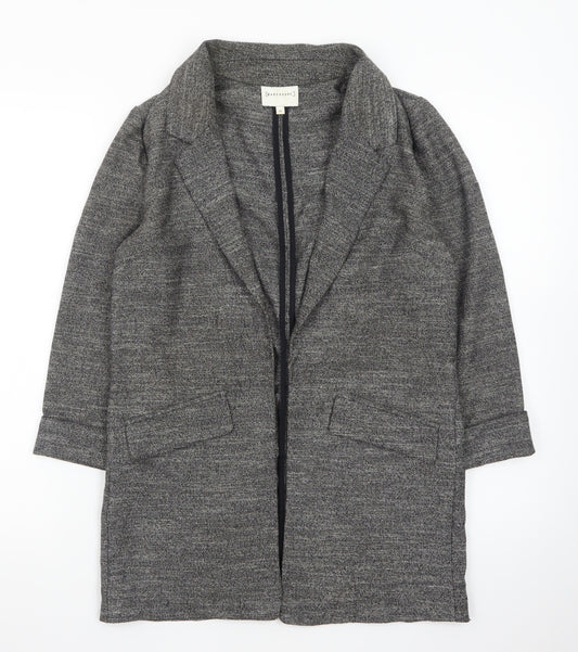 Warehouse Women Grey Longline Knit Cardigan Size 10