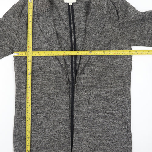 Warehouse Women Grey Longline Knit Cardigan Size 10