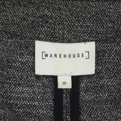 Warehouse Women Grey Longline Knit Cardigan Size 10