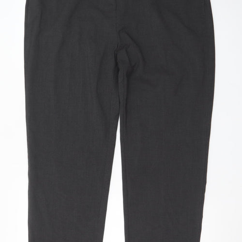 Marks and Spencer Women Charcoal Size 18 Long Dress Trousers