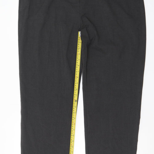 Marks and Spencer Women Charcoal Size 18 Long Dress Trousers