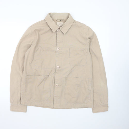 Satta Men's Beige Cotton Basic Jacket Size S Casual Wear