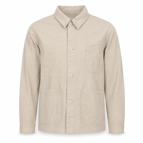 Satta Men's Beige Cotton Basic Jacket Size S Casual Wear