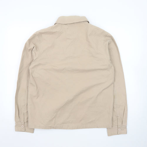 Satta Men's Beige Cotton Basic Jacket Size S Casual Wear