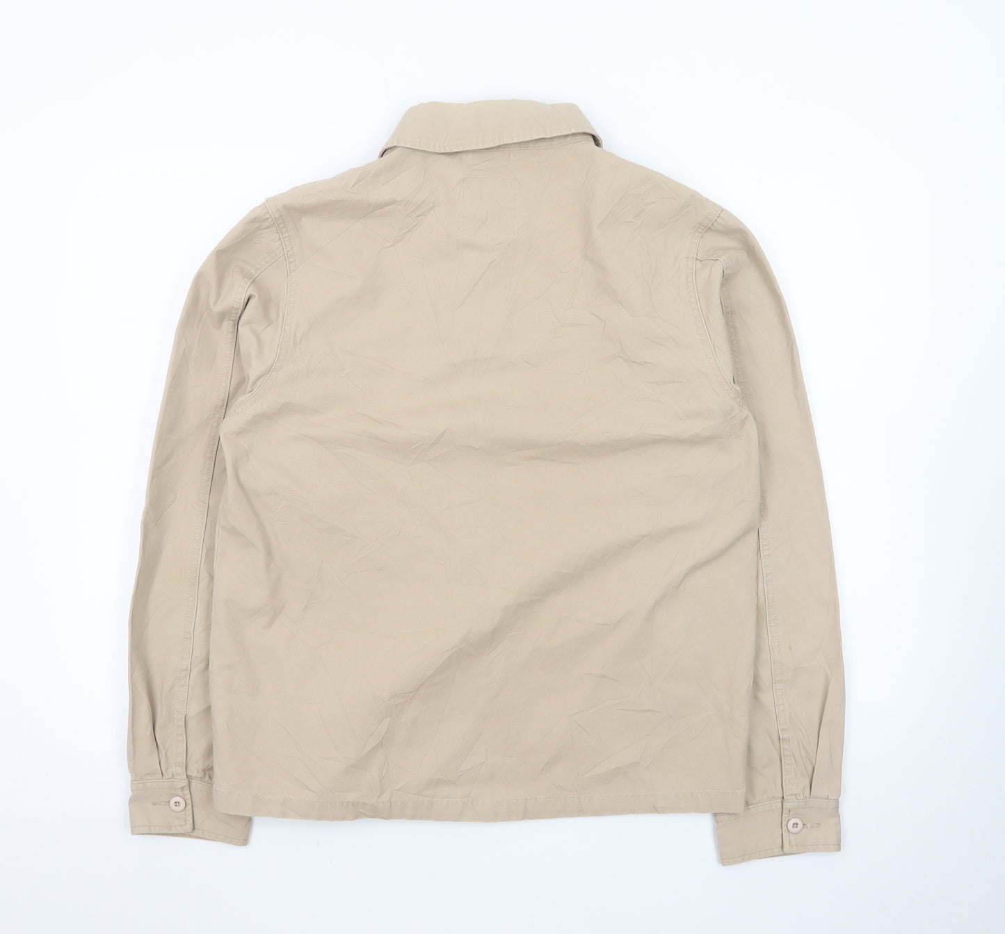 Satta Men's Beige Cotton Basic Jacket Size S Casual Wear