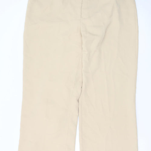 Artigiano Women's Beige Size 16 Straight Dress Trousers