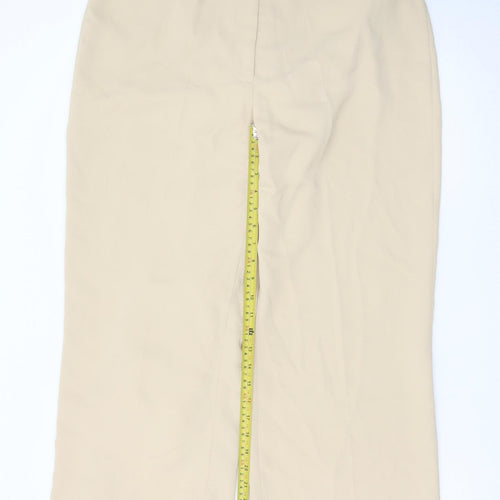 Artigiano Women's Beige Size 16 Straight Dress Trousers