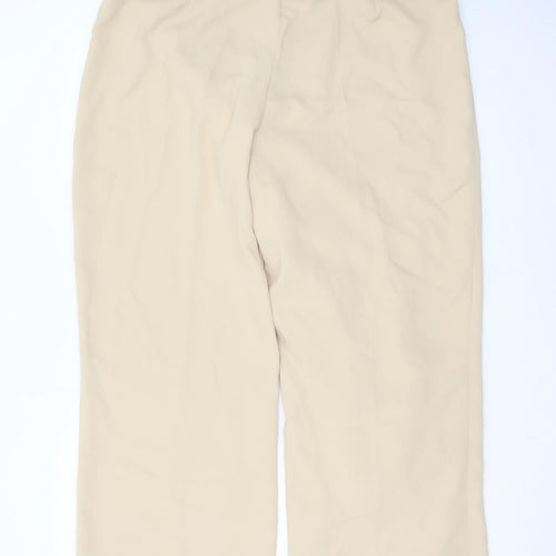 Artigiano Women's Beige Size 16 Straight Dress Trousers