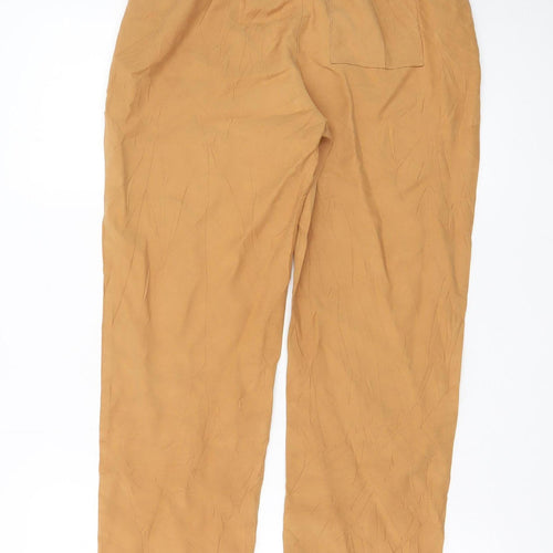 Next Women’s Beige Viscose Blend Trousers Size 8R Elastic Waist