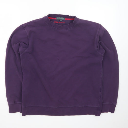 Lyle & Scott Women’s Purple Crew Neck Sweatshirt Size M Cotton Casual