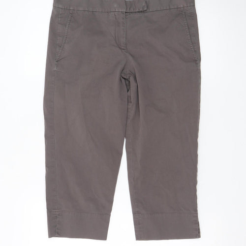 Farhi Womens Brown Cotton Capri Trousers Size 12