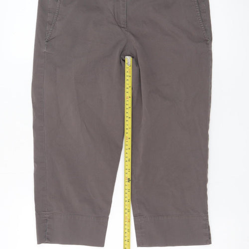 Farhi Womens Brown Cotton Capri Trousers Size 12