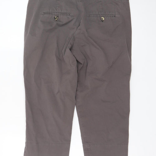 Farhi Womens Brown Cotton Capri Trousers Size 12