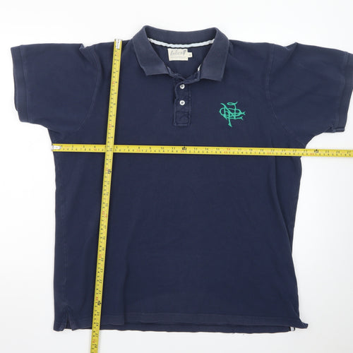 Onfire Men's Blue XL Polo Shirt Embroidered Logo Casual Cotton