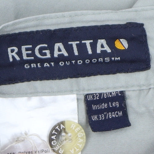 Regatta Men's Grey Convertible Cargo Trousers 32W 33L Lightweight Outdoor